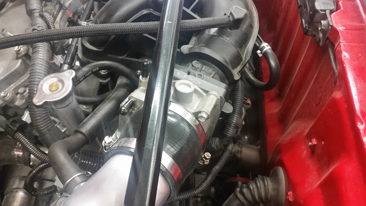 76mm 3UR-FE throttle body installed with URD adapter
