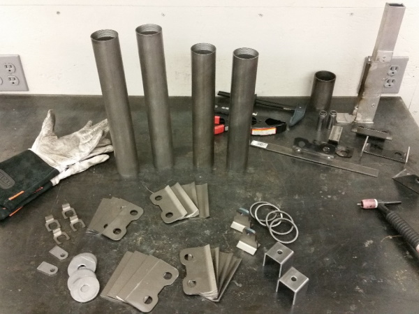 Parts to build a set of coilover housings for MR2